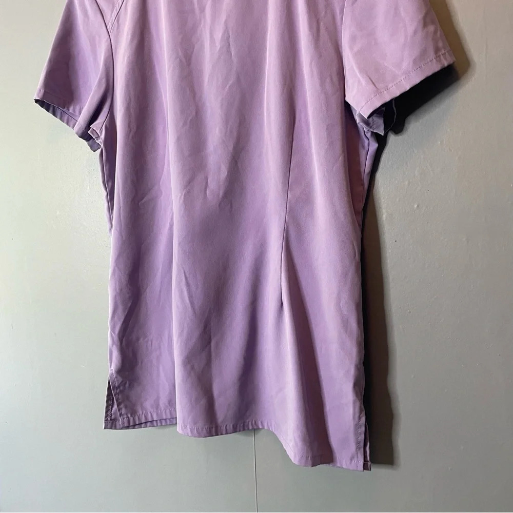 Willowbrook purple 2 pocket short sleeve scrub top women’s size small - Picture 8 of 10